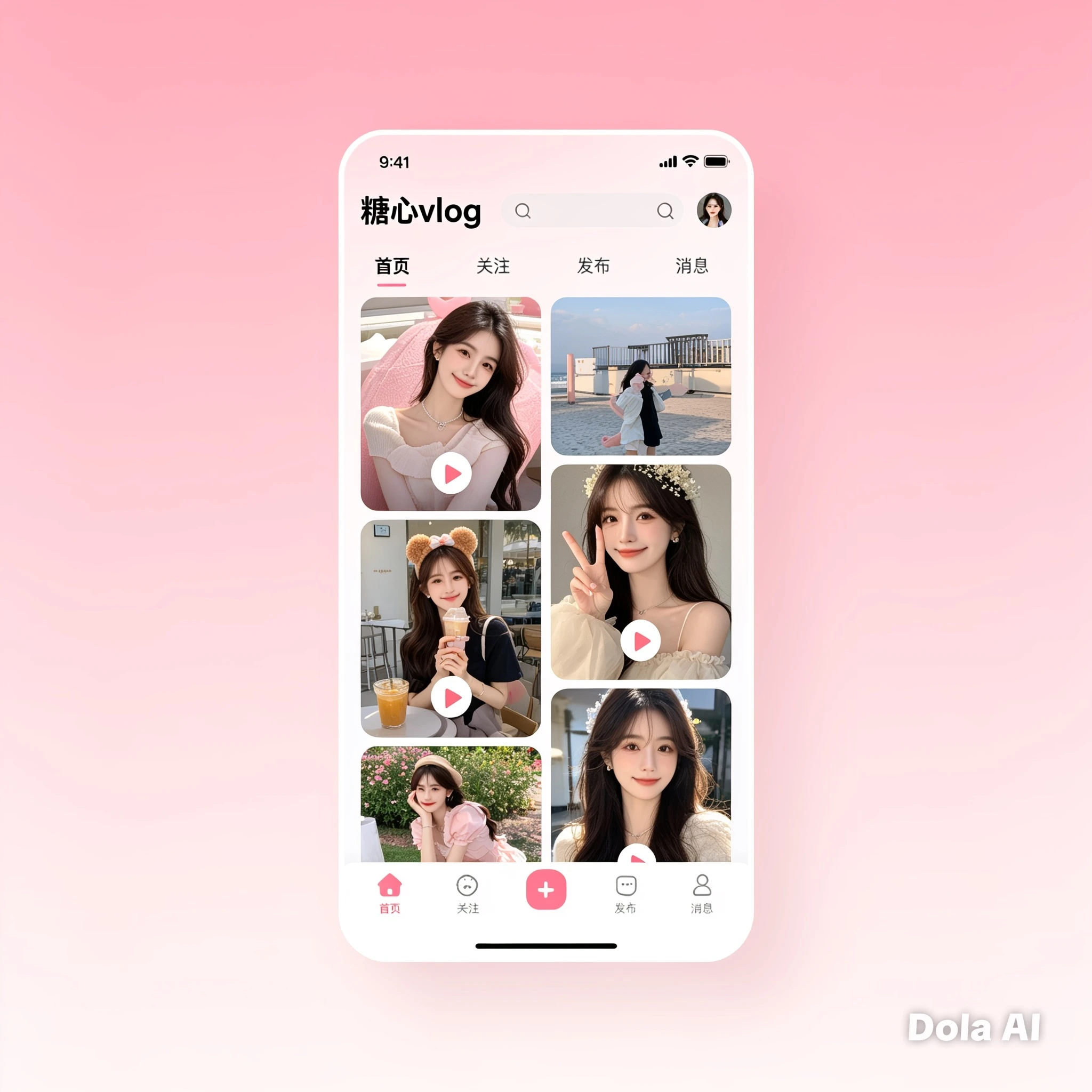 糖心Vlog APP界面示意